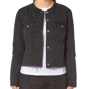 ANTHROPOLOGIE Levi's Denim Altered Trucker Jacket